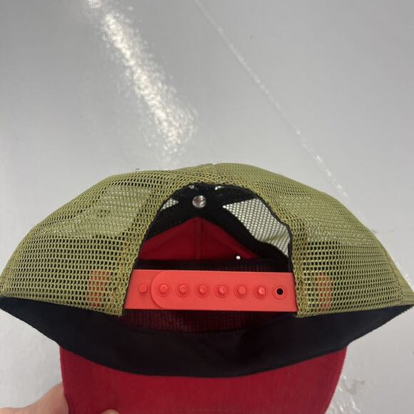 Vintage 90s Von Dutch Red/Green USA Trucker Hat - Picture 2 of 3